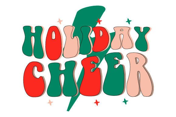 Download Holiday Cheer Retro Wavy Text SVG - Retro Collection
