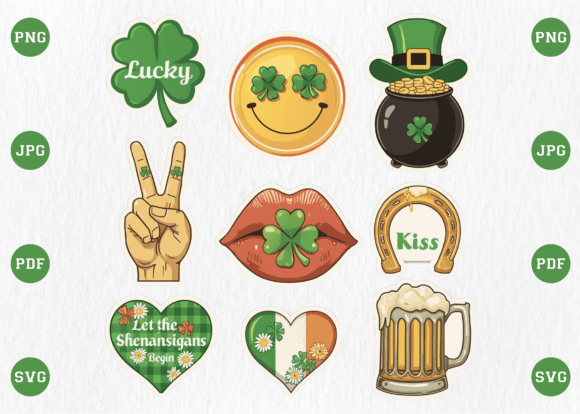Download Retro St. Patrick’s Day Lucky Vibes SVG - Retro Collection