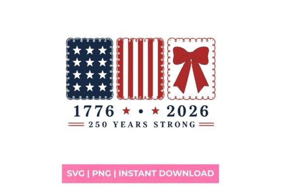 Download 1776 2026 USA 250 Retro Bow SVG - Retro Collection