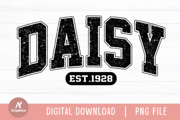 Download Daisy Est.1928 Retro Varsity PNG - Retro Collection