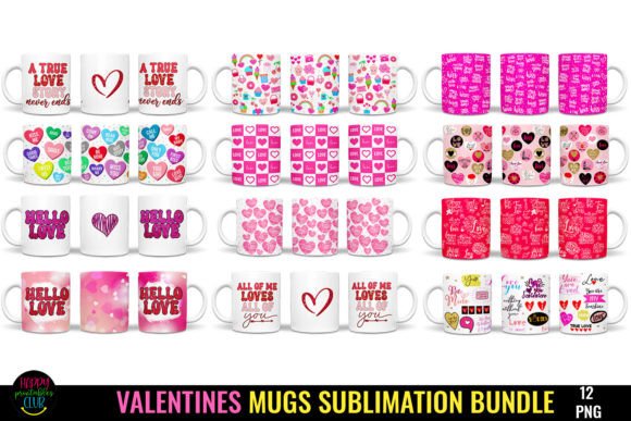 Download Valentines Day Mugs Sublimation Bundle - Mug Collection
