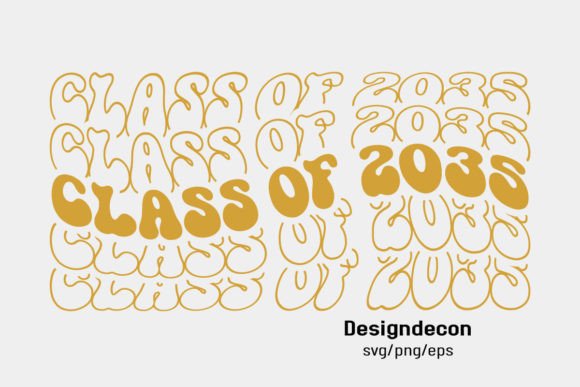 Download Class of 2035 Retro Wavy Mirrored Svg - Retro Collection