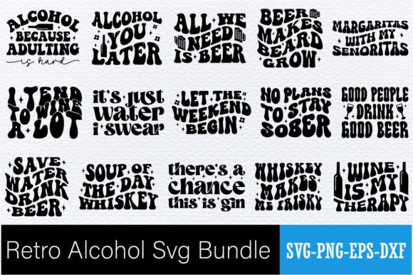 Download Retro Alcohol Svg Bundle - Retro Collection