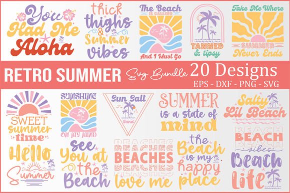 Download Retro Summer SVG Bundle - Retro Collection