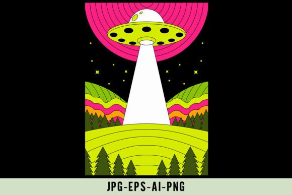 Download Retro Futuristic UFO Abduction - Retro Collection