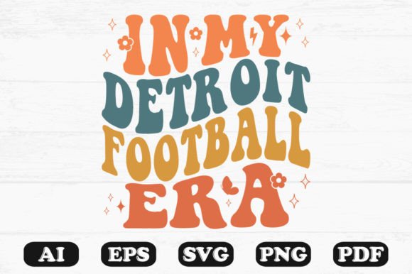 Download In My Detroit Football Era Retro Wavy Sv - Retro Collection