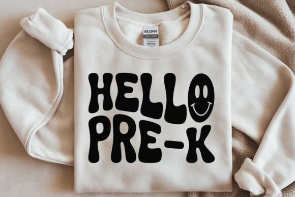 Download Hello Pre-K SVG PNG, Retro Wavy Text SVG - Retro Collection