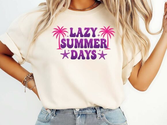 Download Lazy Summer Days Retro Beach T-Shirt - Retro Collection