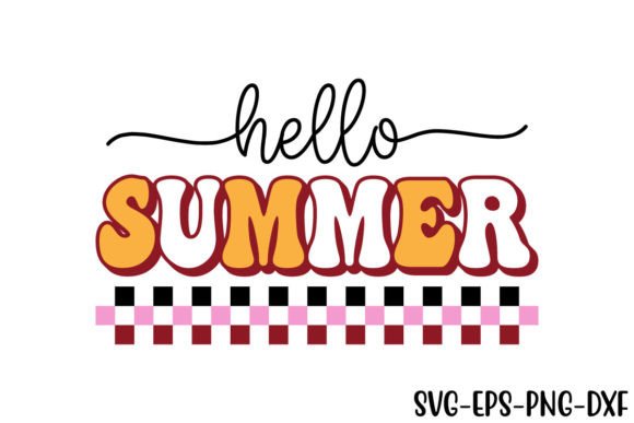 Download Retro Hello Summer Svg Design File - Retro Collection