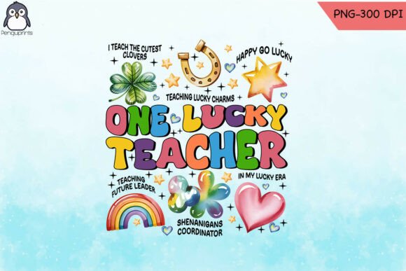 Download Retro St Patrick's Day Lucky Teacher PNG - Retro Collection