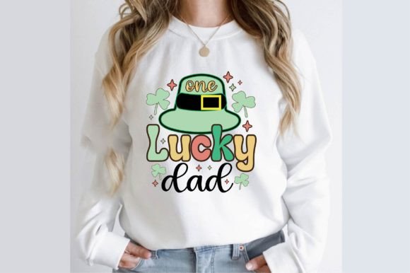 Download One Lucky Dad Retro T Shirt Design - Retro Collection