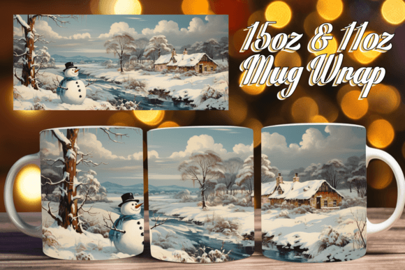 Download Magical Winter Mugs: Mug Wrap 15oz - Mug Collection