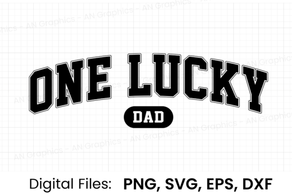 Download One Lucky Dad Retro Varsity SVG - Retro Collection