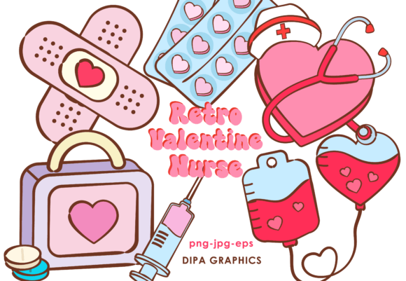 Download Retro Valentine’s Day Nurse - Retro Collection