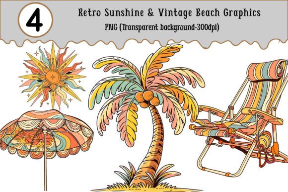 Download Retro Sunshine &amp; Vintage Beach Graphics - Retro Collection