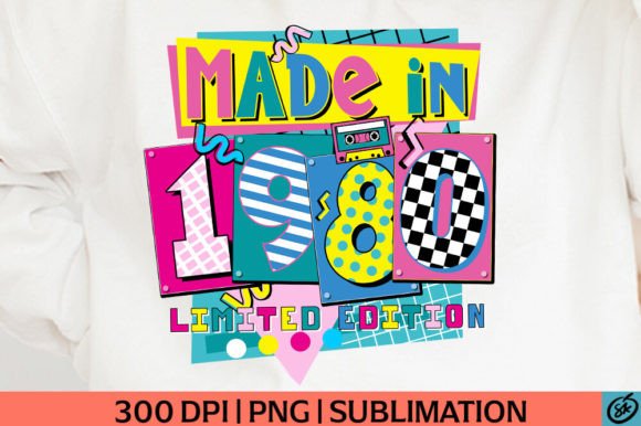 Download Retro Made in 1980 PNG Sublimation DTF - Retro Collection