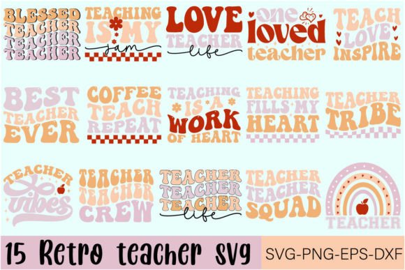 Download 15 Retro Teacher Svg Bundle - Retro Collection