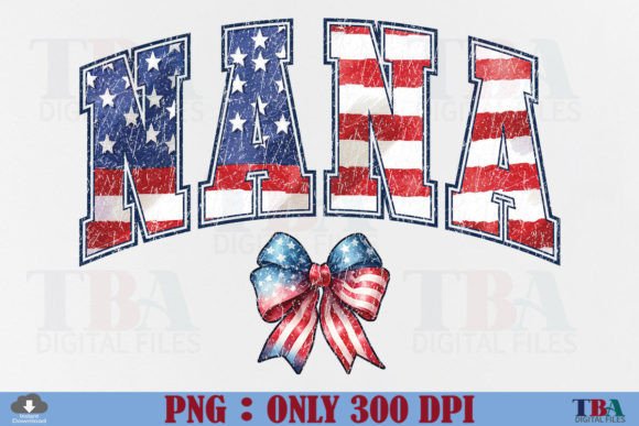Download 4th of July Nana PNG, Retro Coquette Bow - Retro Collection