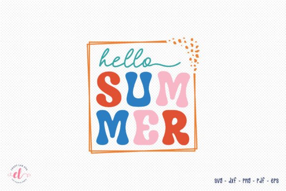 Download Retro Hello Summer SVG Cut File - Retro Collection