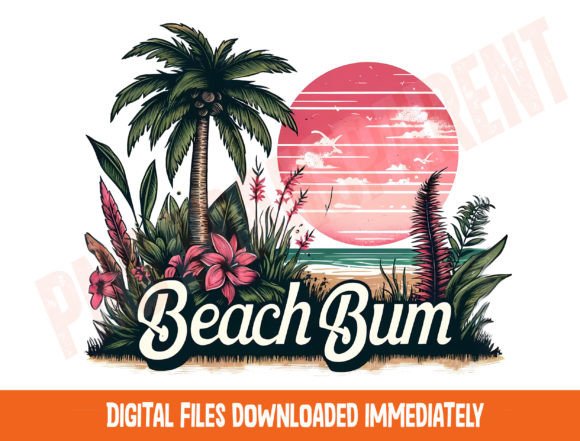 Download Retro Beach Bum Png, Summer Sublimation - Retro Collection