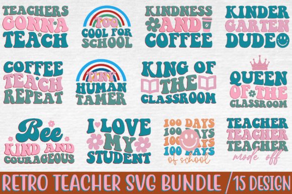 Download Retro Teacher Svg Bundle - Retro Collection