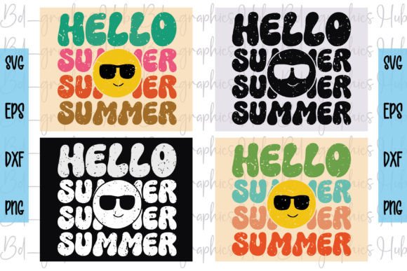 Download Retro Hello Summer Svg - Retro Collection