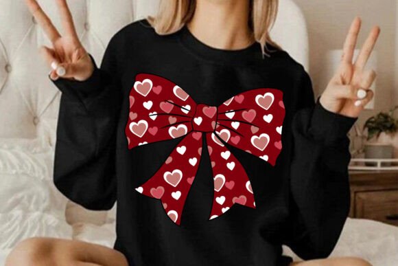 Download Retro Valentine's Day Coquette Bow Png - Retro Collection