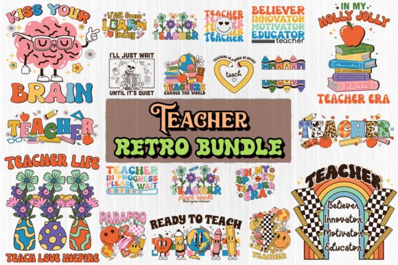 Download Retro Teacher SVG Bundle - Retro Collection
