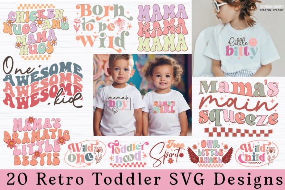 Download Retro Toddler Funny Kids SVG Bundle - Retro Collection