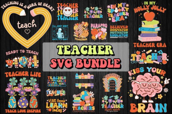 Download Retro Teacher SVG Bundle - Retro Collection