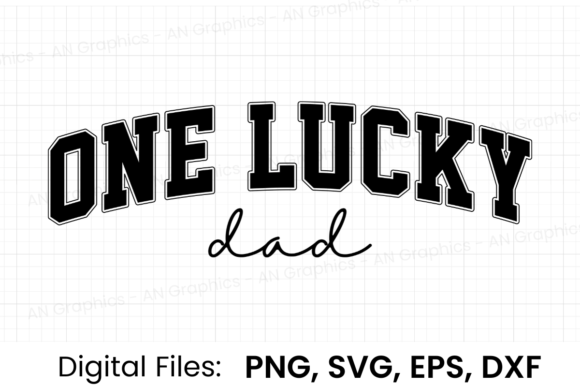 Download One Lucky Dad Retro Varsity SVG - Retro Collection