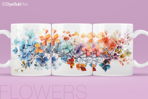 Download Watercolor Flower Coffee Mug Wrap Art - Mug Collection