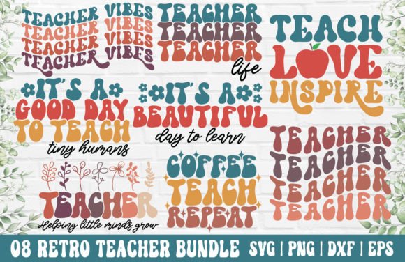 Download Retro Teacher SVG Bundle - Teacher PNG - Retro Collection
